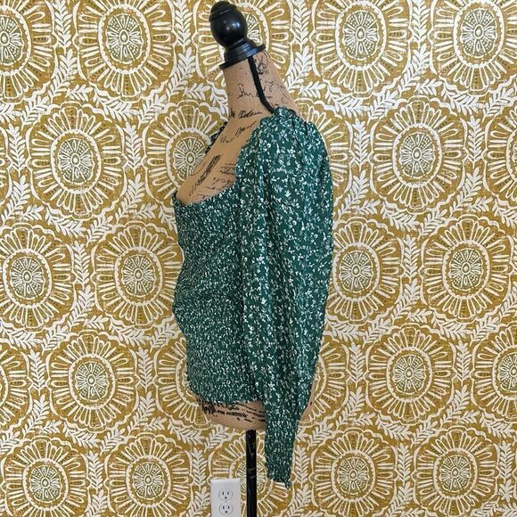 NWT Reformation Pinto Floral Long Sleeve Square Neck Top in Parsley size 2X - Picture 6 of 11